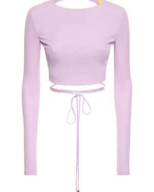 Sutara Wrap-up Viscose Jersey Crop Top