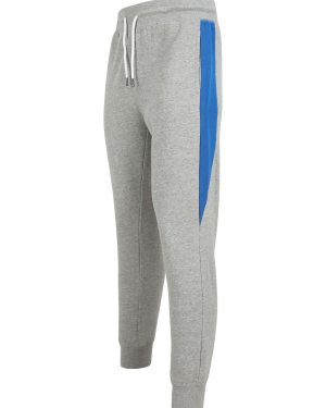 Sweatpants Diablo Pant Cuffed Joggers with Colour Block Side Panels In Light Grey Marl / S - Tokyo Laundry