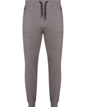 Sweatpants Foreman Space Dye Cuffed Joggers in Mid Grey Marl - Dissident / XL - Tokyo Laundry