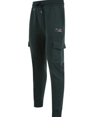 Sweatpants Phantom Multi-Pocket Cargo Style Cuffed Joggers in Dark Green / S - Tokyo Laundry