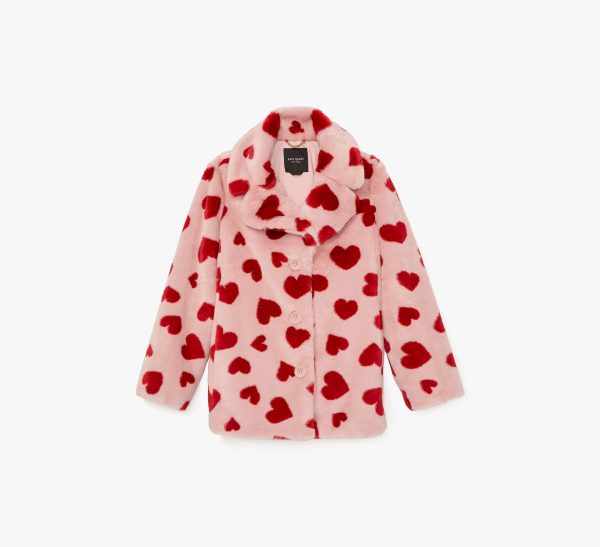 Sweet Hearts Faux Fur Coat