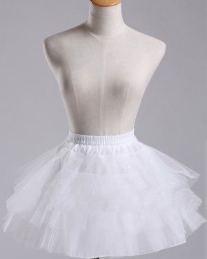 Sweet Lolita Petticoat White Short Organza Tiered Tu Tu Skirt