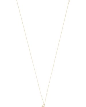 Sydney Evan Cowboy Hat Charm Necklace in Yellow Gold & Diamond - Metallic Gold. Size all.