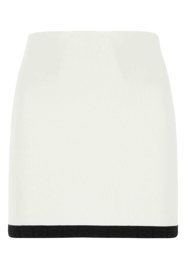 T by Alexander Wang White Stretch Viscose Blend Mini Skirt
