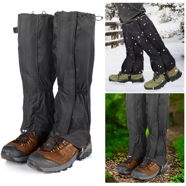 TEMU 1 Pairs Waterproof Gaiters Walking Boot Gaters Camping Hiking Trekking Protector