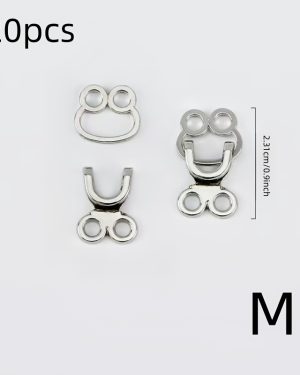 TEMU 20pcs Metal Invisible Buttons, Coat And Fur Hidden Buttons, Windbreaker Invisible Hooks, Collar Hook Buttons, Sewing Supplies