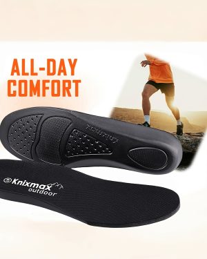 TEMU Knixmax Eva Outdoor Shoe Insoles - Comfortable For Hiking, Walking & Running, Breathable Sneaker Work Boot Inserts, Shock Absorbing & Anti-odor,
