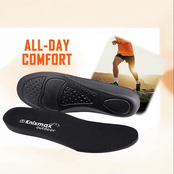 TEMU Knixmax Eva Outdoor Shoe Insoles - Comfortable For Hiking, Walking & Running, Breathable Sneaker Work Boot Inserts, Shock Absorbing & Anti-odor,