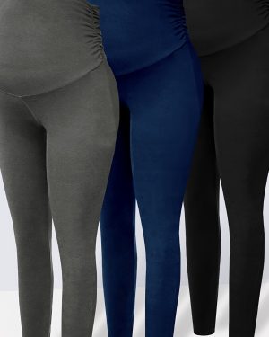 TEMU Maternity Leggings Over The Belly Pregnancy Active Wear Workout Yoga Tights Pants 3pcs Set