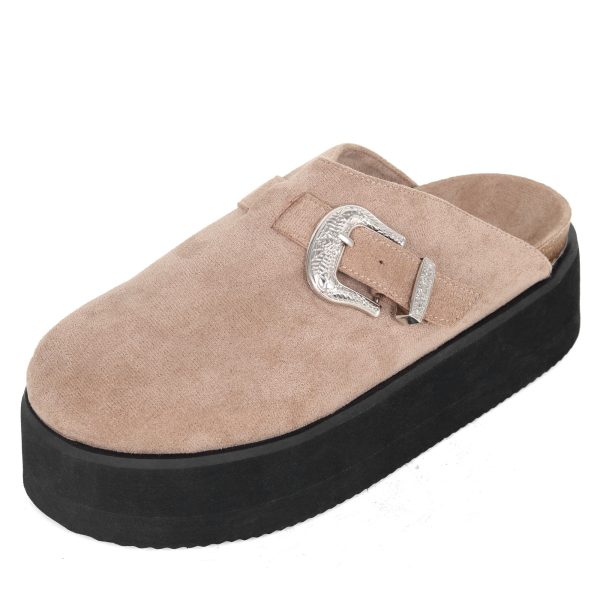 TEMU Women's Clogs Fur Lined Cork Platform Clogs Stylish And Comfortable Women's Slippers