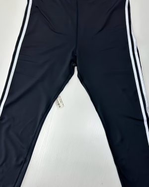 TEMU Women's High-waisted Slimming Athletic Pants With Side Stripe - Stretchy, Butt-lifting Design For Running, Tennis, Baseball, Badminton & Yoga -