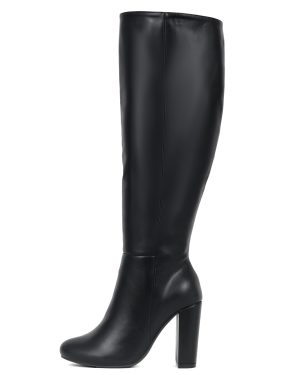 TEMU Women's Knee High Boots Womens Fashion Black Boot Ladies Winter Casual Boots