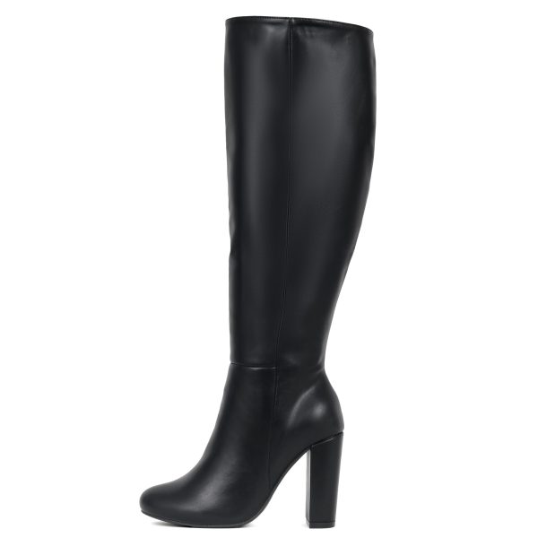 TEMU Women's Knee High Boots Womens Fashion Black Boot Ladies Winter Casual Boots