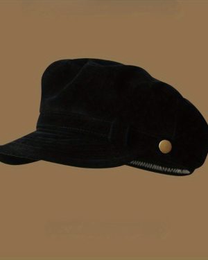 TEMU Women's Vintage Suede Beret Hat - Lightweight Flat Top Brim Newsboy Cap, Soft Knit Beige/black/navy Blue For Casual & Formal Occasions, Hand