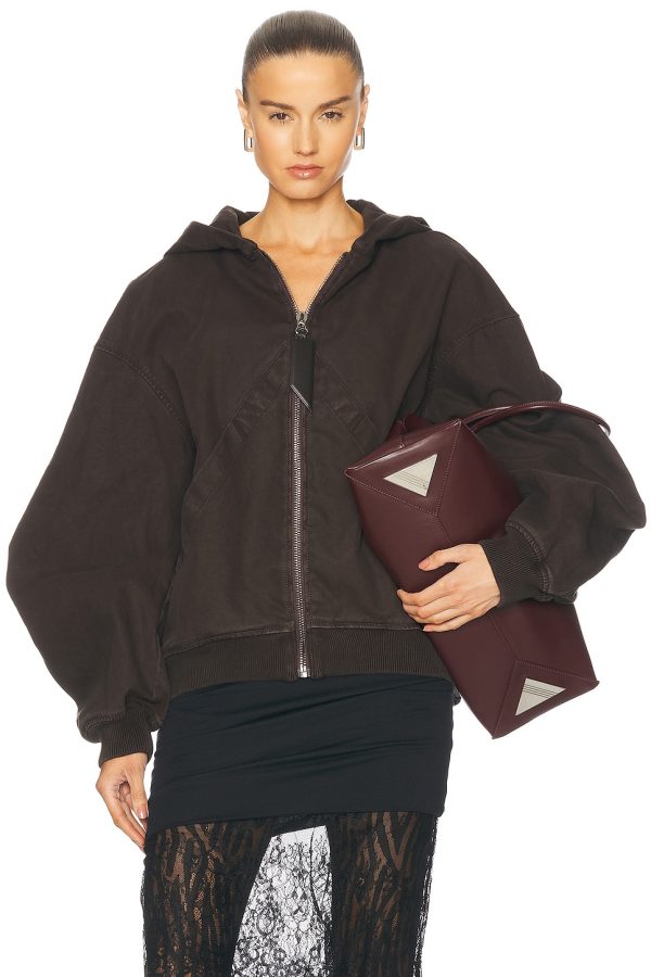 THE ATTICO Bomber Jacket in Brown - Brown. Size 36 (also in 38, 40, 42, 44).