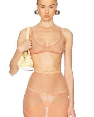 THE ATTICO Bra Top in Peach - Peach. Size 42 (also in ).