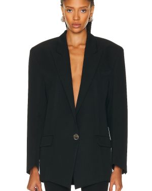 THE ATTICO Glen Blazer in Black - Black. Size 42 (also in 44).