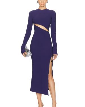THE ATTICO Maxi Dress With Exposed Zipper in Blue - Blue. Size 36 (also in 38).