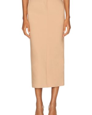 THE ATTICO Midi Skirt in Nude - Neutral. Size 36 (also in 42, 44).