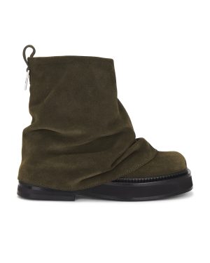 THE ATTICO Mini Robin Combat Boot in Powder Green - Army. Size 36 (also in 37, 37.5, 38, 38.5, 41).
