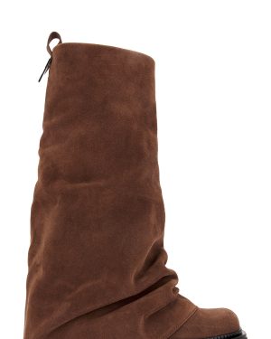 THE ATTICO Robin Combat Boot in Chocolate - Chocolate. Size 36.5 (also in ).