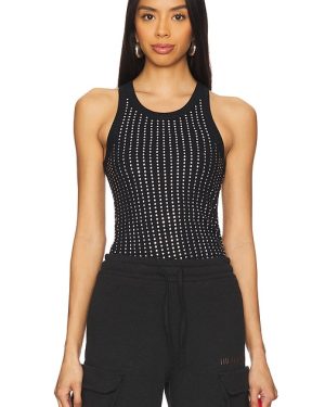 THE ATTICO Tank Top in Black. Size 40, 42, 44.
