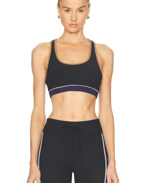 THE UPSIDE Revolver Jade Racerback Sports Bra in Black - Black. Size L (also in M, S, XS).