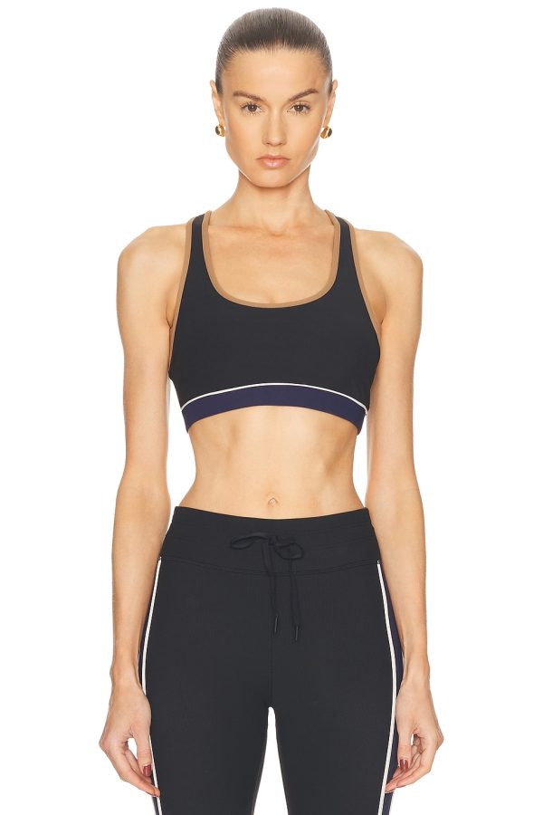 THE UPSIDE Revolver Jade Racerback Sports Bra in Black - Black. Size L (also in M, S, XS).