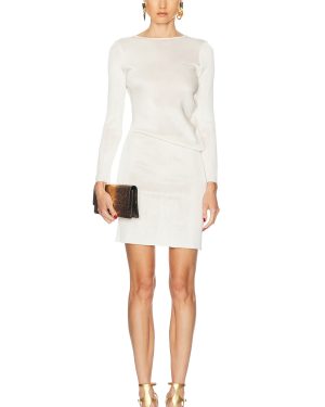 TOM FORD Cut Out Short Dress in Off White - White. Size M (also in XS).