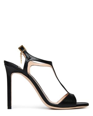 TOM FORD Shiny T-Bar Stilettos - Black