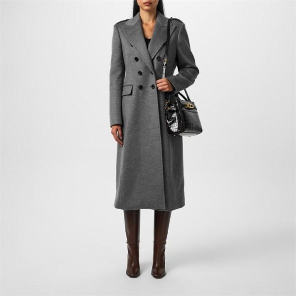 TOM FORD Wool Cash Coat - Grey