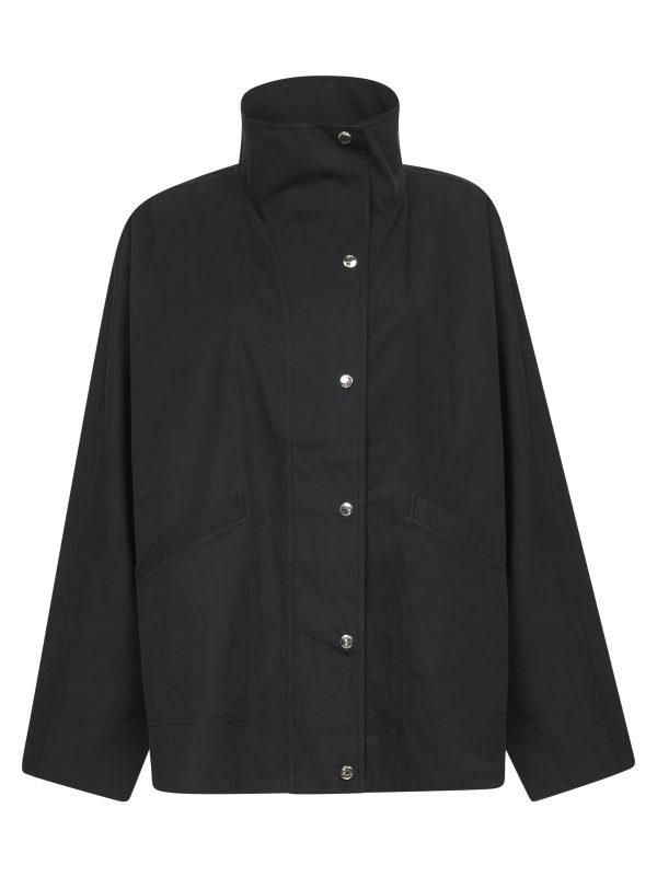 TOTEME | Black parachute canvas windbreaker jacket | Women | 32