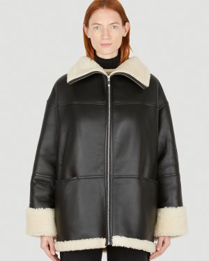 TOTEME Signature Shearling Jacket - Woman Jackets Black M - L