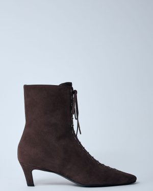 TOTEME Suede Lace-up Boots - Woman Boots Black Eu - 41