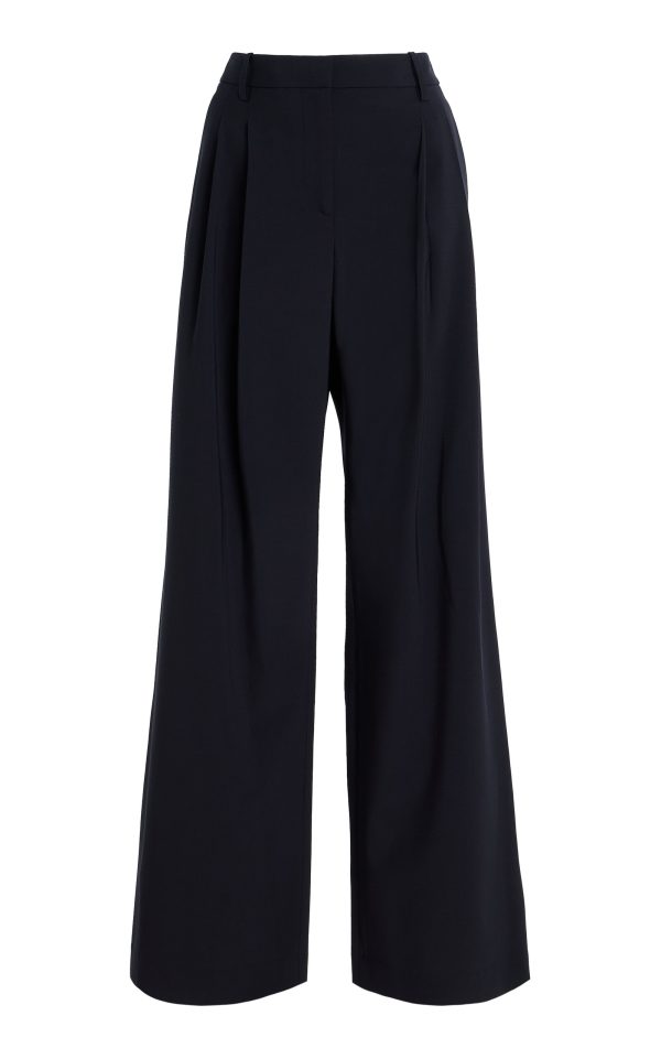 TWP - Sulli Mid-Rise Straight-Leg Pants - Navy - US 0 - Moda Operandi