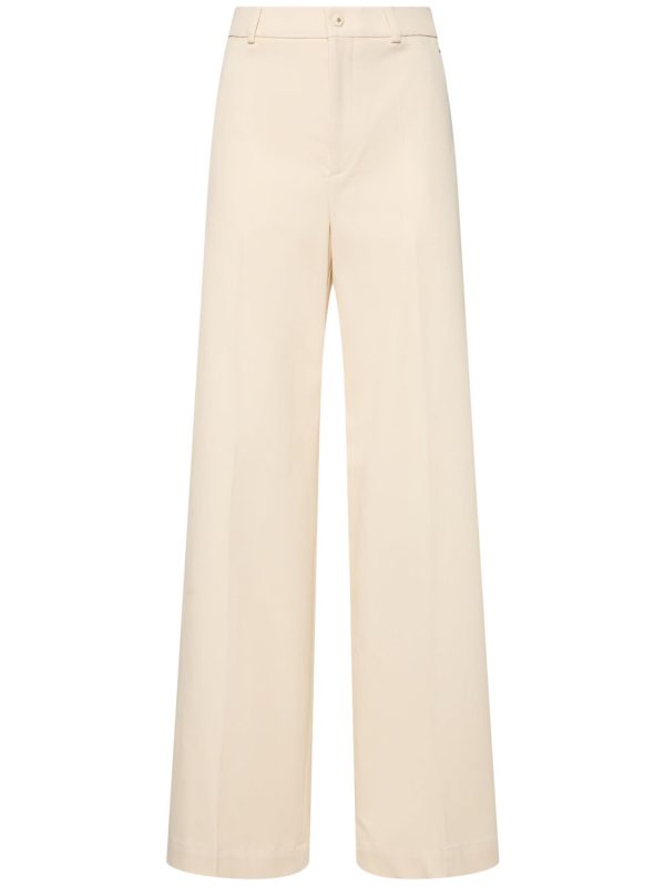 Tailored Cotton Blend Gabardine Pants