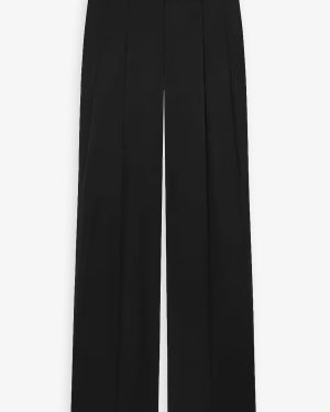 Tailored black pants in wool