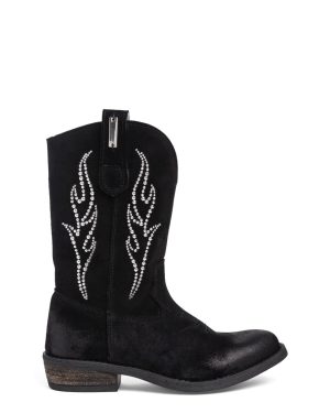 Tall Suede Cowboy Boots