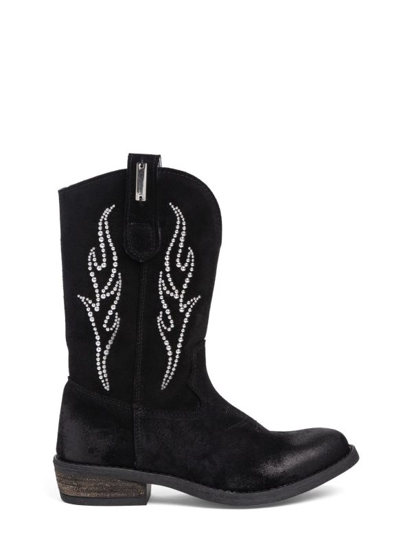 Tall Suede Cowboy Boots