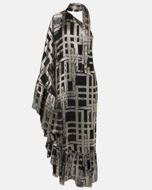Taller Marmo Betsy printed asymmetric silk-blend maxi dress