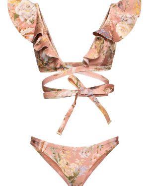 Tallow Printed Ruffled Bikini Set