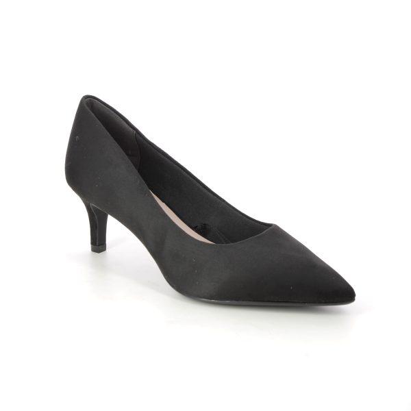 Tamaris Fatsa Black Womens Court Shoes 22413-20-001 in a Plain Textile in Size 40
