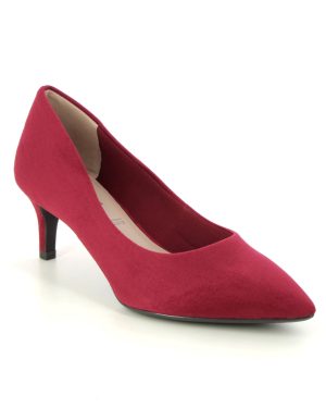 Tamaris Fatsa Red Womens Court Shoes 22413-41-559 in a Plain Textile in Size 38