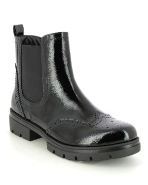 Tamaris Neria Black patent Womens Chelsea Boots 25489-29-018 in a Plain Man-made in Size 40