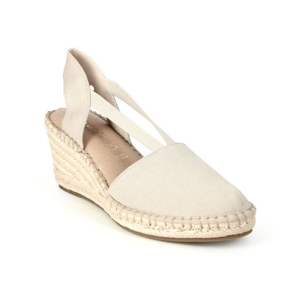 Tamaris Tremp Wedge Nude Womens Espadrilles 29603-20-251 in a Plain Textile in Size 41