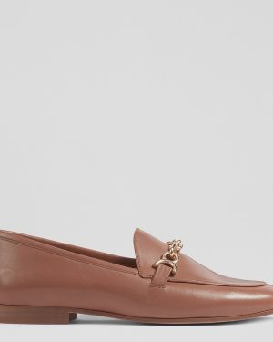 Tan Adalynn Leather Snaffle Loafers