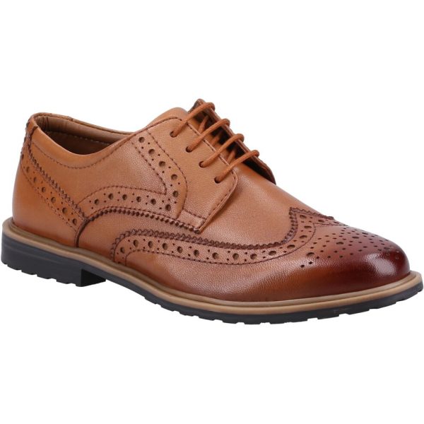 (Tan, UK 3) Hush Puppies Verity Brogue Womens Ladies Lace Up Brogues Shoes