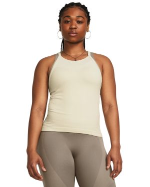 Tank top Under Armour Vanish Elite Seamless Tank Beige L