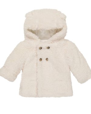 Tartine et Chocolat Faux shearling hooded coat
