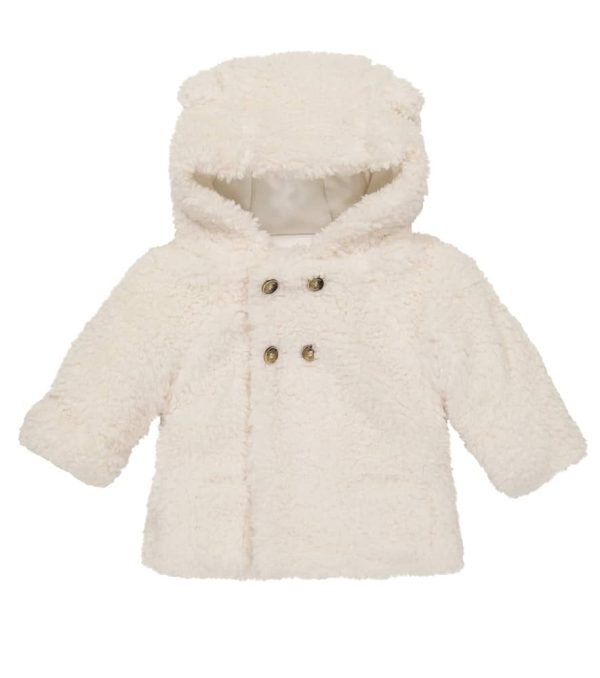 Tartine et Chocolat Faux shearling hooded coat